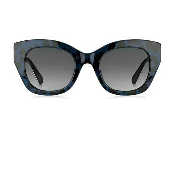 KATE SPADE NEW YORK Tortoise Shell Cat Eye Sunglasses Jalena Blue Black - Picture 2 of 8